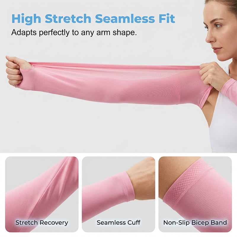 Unisex UV Protection Cooling Arm Sleeves Core Sun Protection Performance