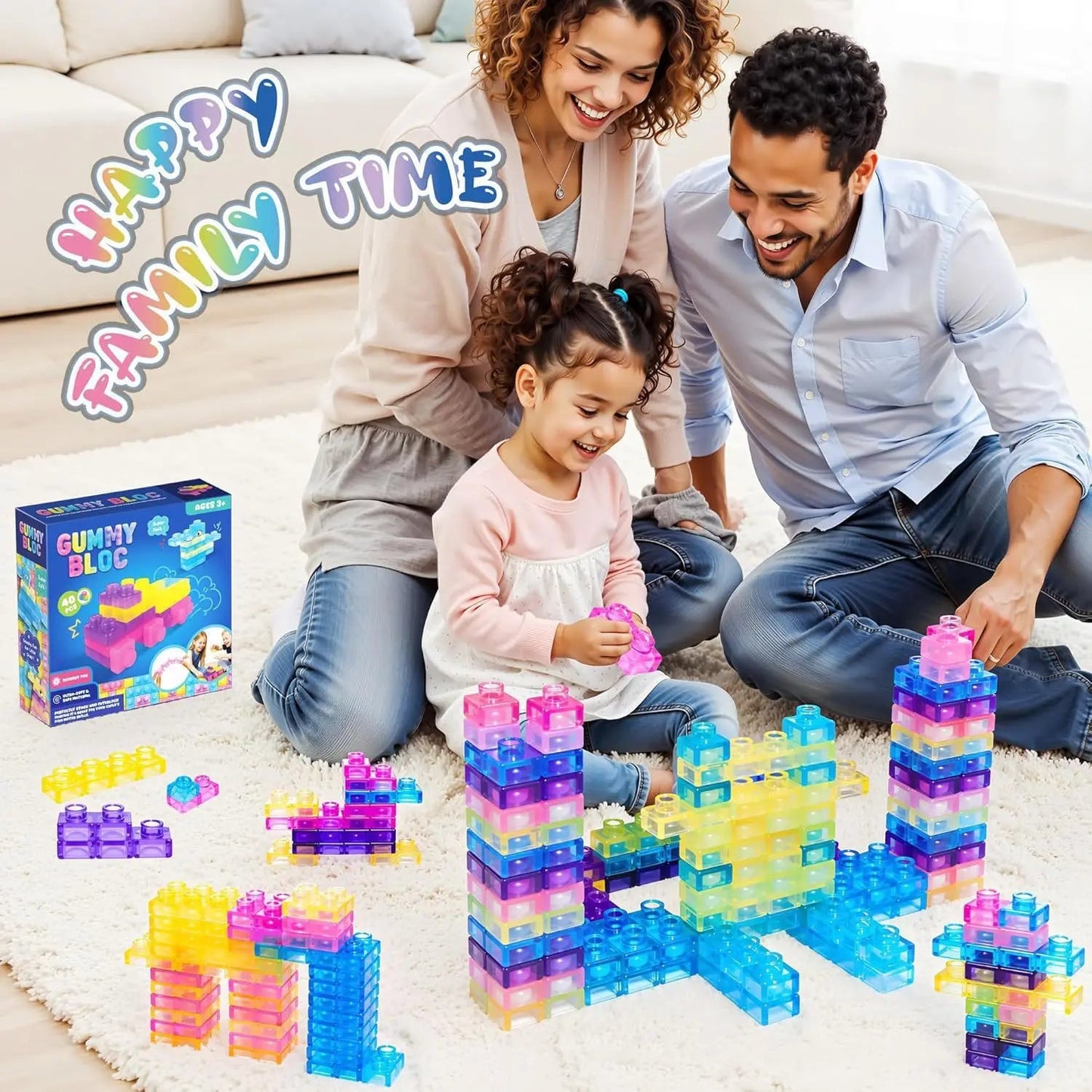 Kids Magic Jelly Block Finger Play Toy, Stress Relief Toy