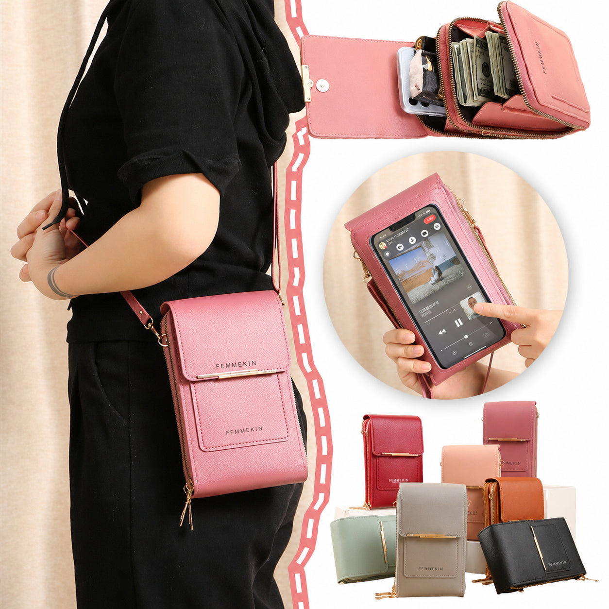 🔥Buy 3 Get 1 Free 🎁Women's Touch Screen Mobile Phone Messenger bag🤩