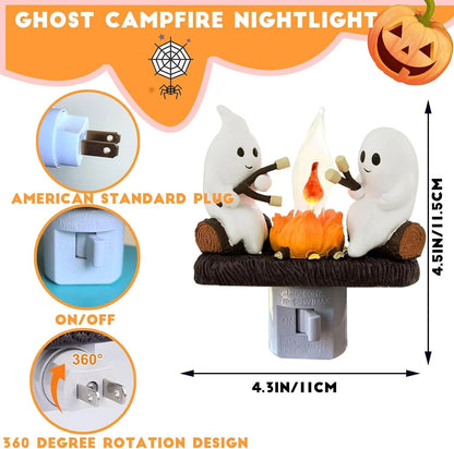 👻✨ Adorable Ghost Outlet Night Light — Light Up Your Spooky Season with Cuteness! 🎃