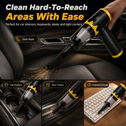 ✨ 4-in-1 Cordless Handheld Vacuum Handheld 120,000 RPM Hurricane Suction Power — Cleans up any stubborn trash in 3 seconds! 🌪️🚗