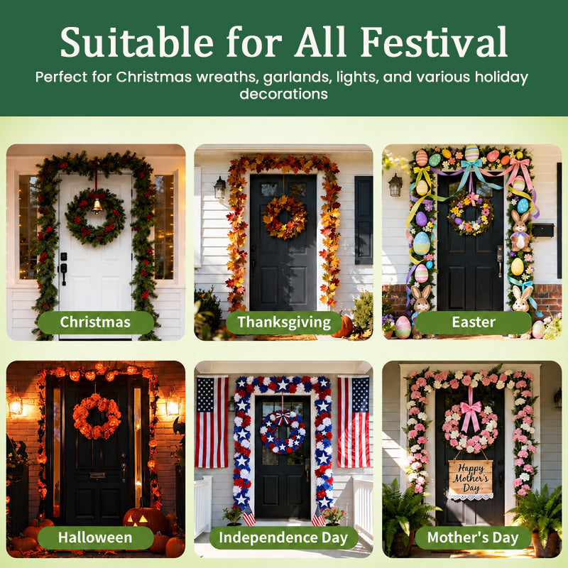 ✨ Adjustable Christmas Wreath Hanger Rod