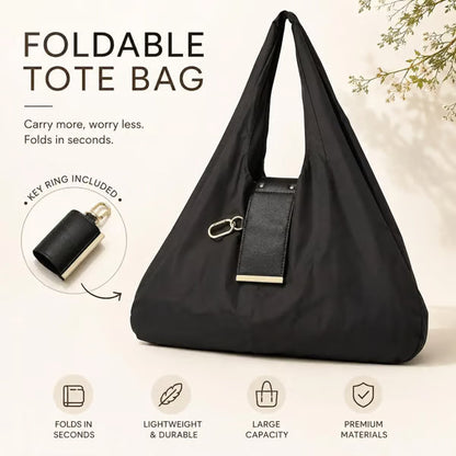 💥Buy three get one free👜 Foldable Keychain Tote Bag ✨ | 🛍️ Portable Reusable Shopping Bag 💕 Compact, Lightweight & Easy to Carry 🔑