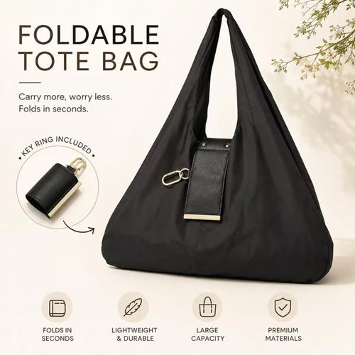 💥Buy three get one free👜 Foldable Keychain Tote Bag ✨ | 🛍️ Portable Reusable Shopping Bag 💕 Compact, Lightweight & Easy to Carry 🔑