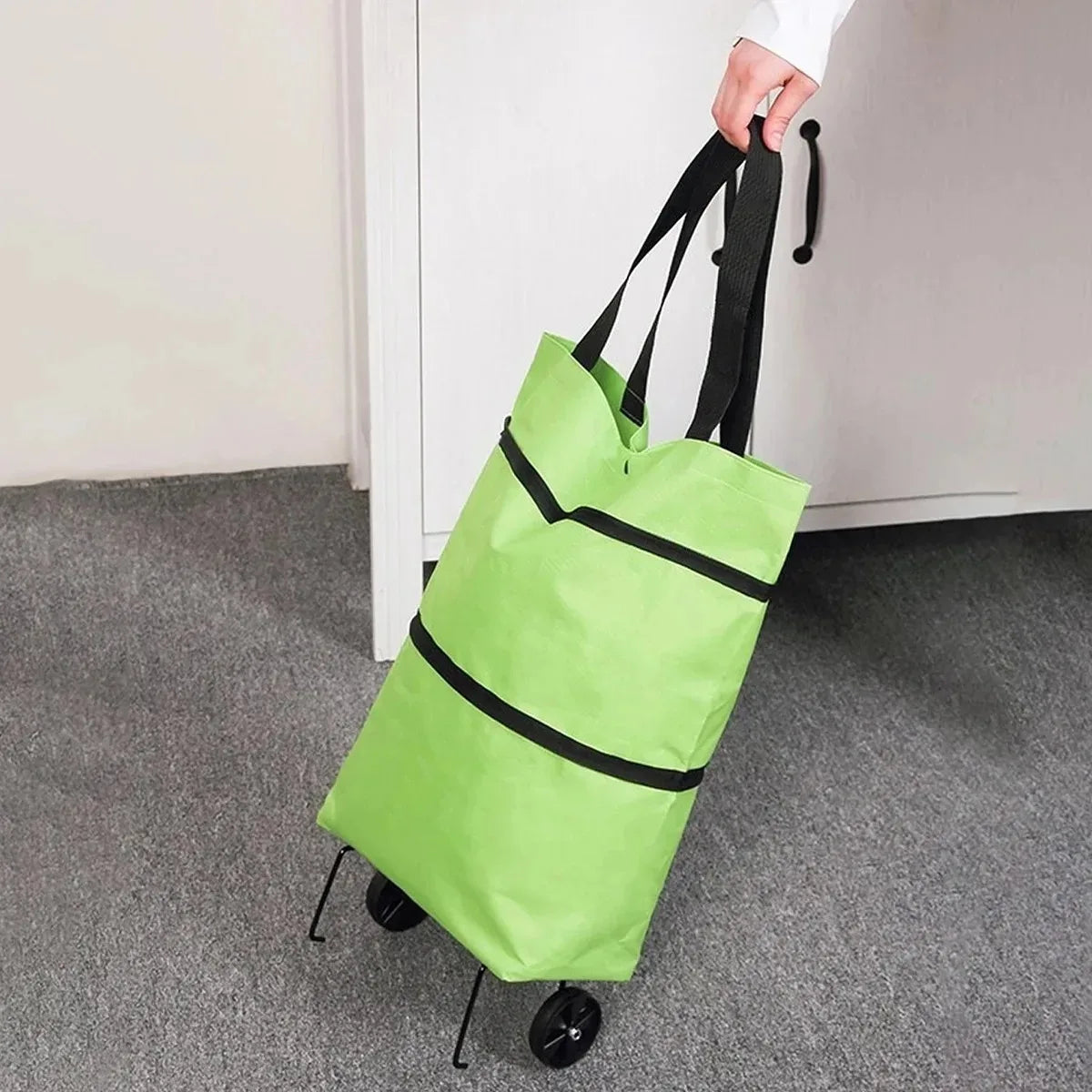 Foldable Rolling Grocery Bag🛒 Carry Less. Roll More. Shop Easier.