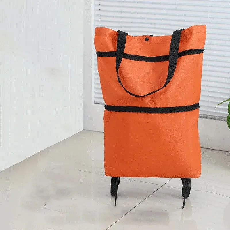 Foldable Rolling Grocery Bag🛒 Carry Less. Roll More. Shop Easier.