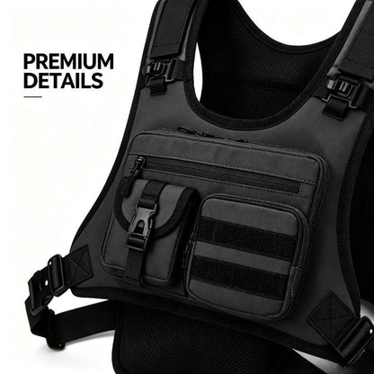 ✨Men’s 2L Tactical Hydration Running Vest – Lightweight Adjustable Chest Pack💧