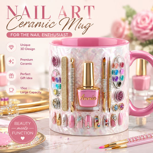 Nail Artist Mug 2D Printed 3D Effect
