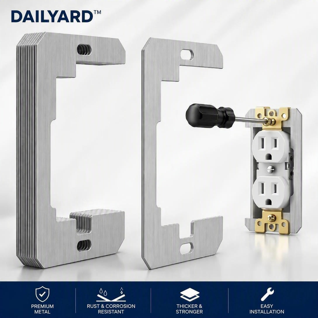 🔩 Heavy-Duty Metal Electrical Outlet Spacers – Flush Mount Leveling Plates for Loose or Recessed Boxes