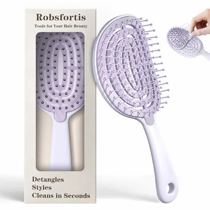 Self-Cleaning Anti-Tangle Brush