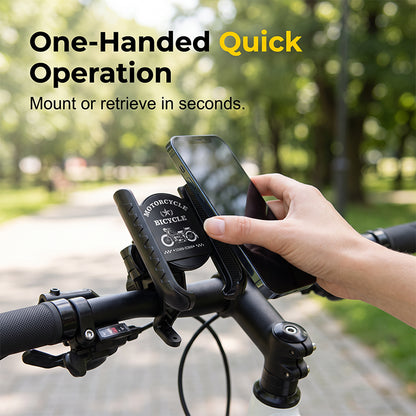 🔒Ultimate Quick-Release & Lock Bike Phone Mount — Secure, Tool-Free, 360° Rotatable Handlebar Cell Phone Holder for Bicycles & Motorcycles