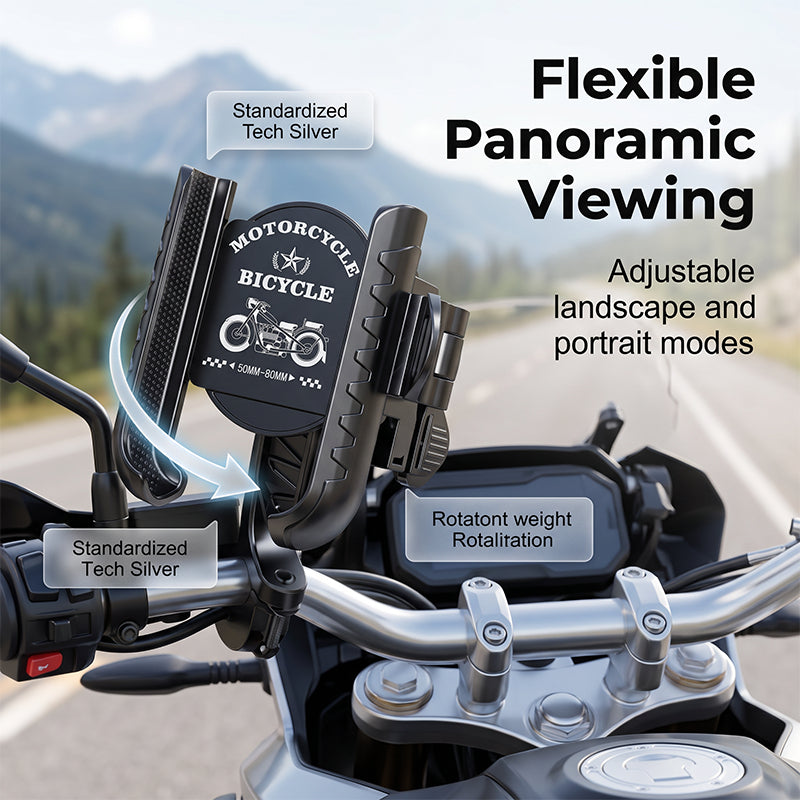 🔒Ultimate Quick-Release & Lock Bike Phone Mount — Secure, Tool-Free, 360° Rotatable Handlebar Cell Phone Holder for Bicycles & Motorcycles