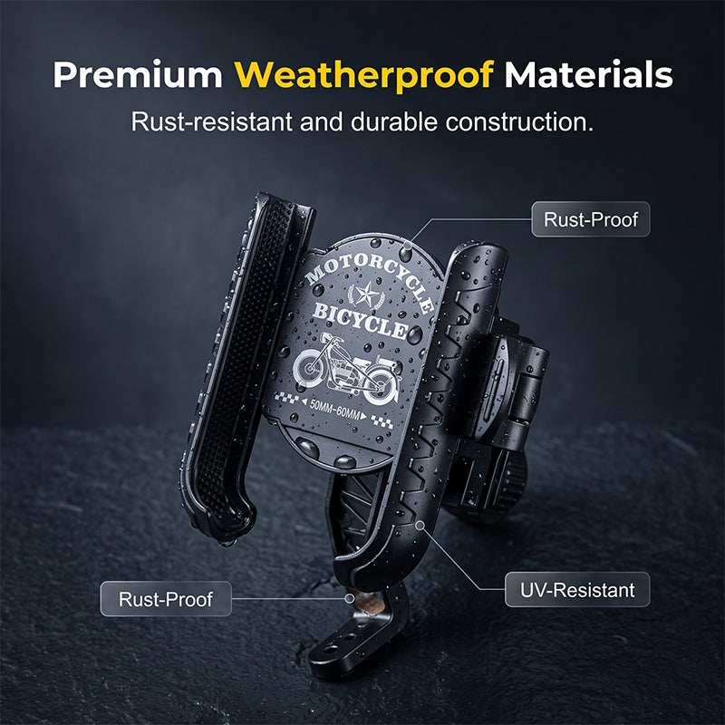 🔒Ultimate Quick-Release & Lock Bike Phone Mount — Secure, Tool-Free, 360° Rotatable Handlebar Cell Phone Holder for Bicycles & Motorcycles