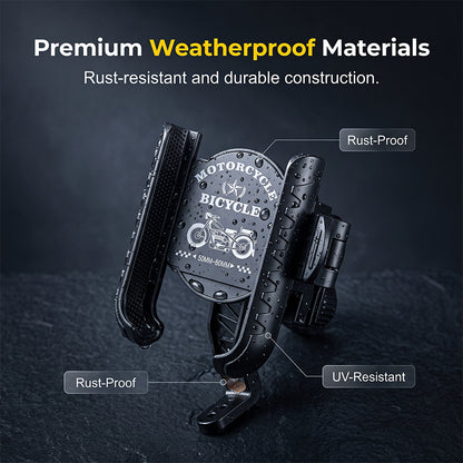 🔒Ultimate Quick-Release & Lock Bike Phone Mount — Secure, Tool-Free, 360° Rotatable Handlebar Cell Phone Holder for Bicycles & Motorcycles