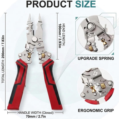 🔧 16-in-1 Wire Stripper – Cut, Strip & Test ⚡