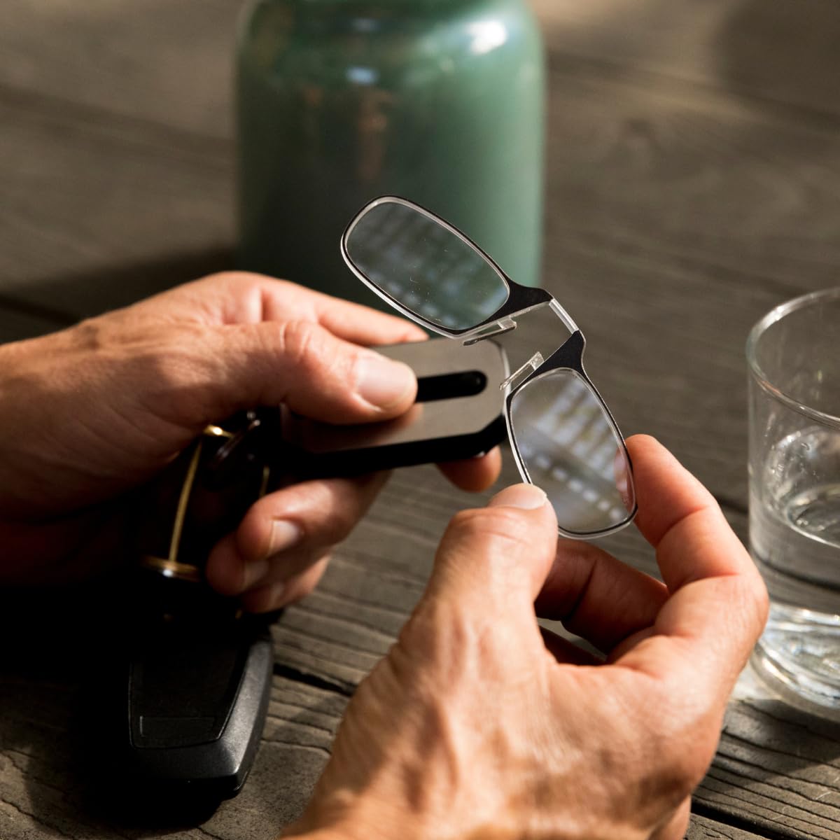Slim Folding Keychain Reading Glasses - Clips Anywhere, Reads Anytime. 🔑