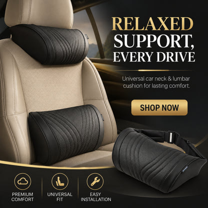 🚗Relieve Driving Fatigue! Universal Memory Foam CarHeadrest Neck Pillow,Ergonomic Support AutoNeck Cushion for Long Road Trips