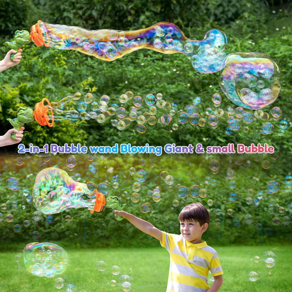 ✨Dino Bubble Machine with 250ml Bubble Liquid