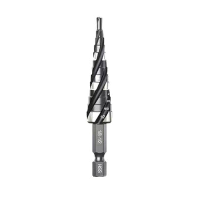 🔩⚙️ 5-Pcs Spiral Flute Step Drill Bit Set – HSS Unibit Kit 💪