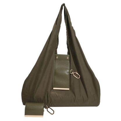 💥Buy three get one free👜 Foldable Keychain Tote Bag ✨ | 🛍️ Portable Reusable Shopping Bag 💕 Compact, Lightweight & Easy to Carry 🔑