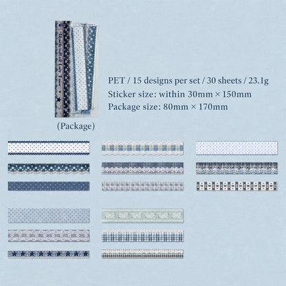 ✂️ Vintage Long-Strip Sticker Pack-Add a soft, timeless touch to your journals & gifts! 📓