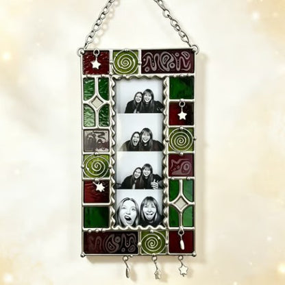 📸 Acrylic Hanging Multi-Photo Frame ✨ Decorative Wall Display with Chain & Star Charms 💜