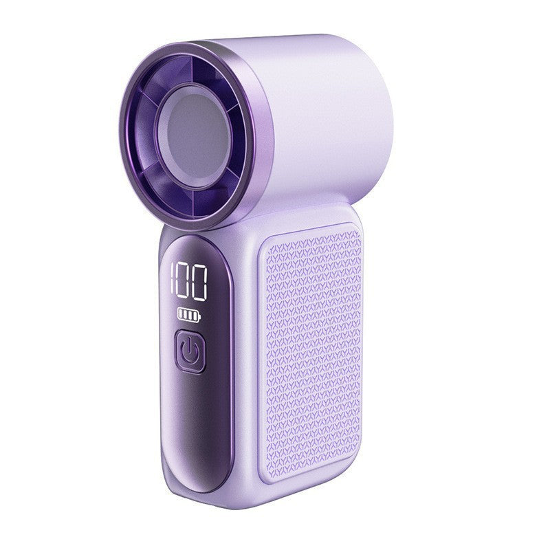 Mini Handheld Fan with LED Display | 3000mAh & 6-Speed USB Rechargeable Pocket Fan