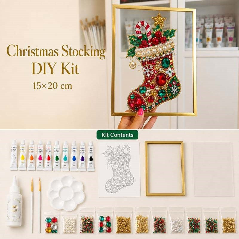 🔥Christmas 🎄✨DIY Jeweled Christmas Tree Framed Art Kit