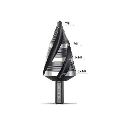 🔩⚙️ 5-Pcs Spiral Flute Step Drill Bit Set – HSS Unibit Kit 💪