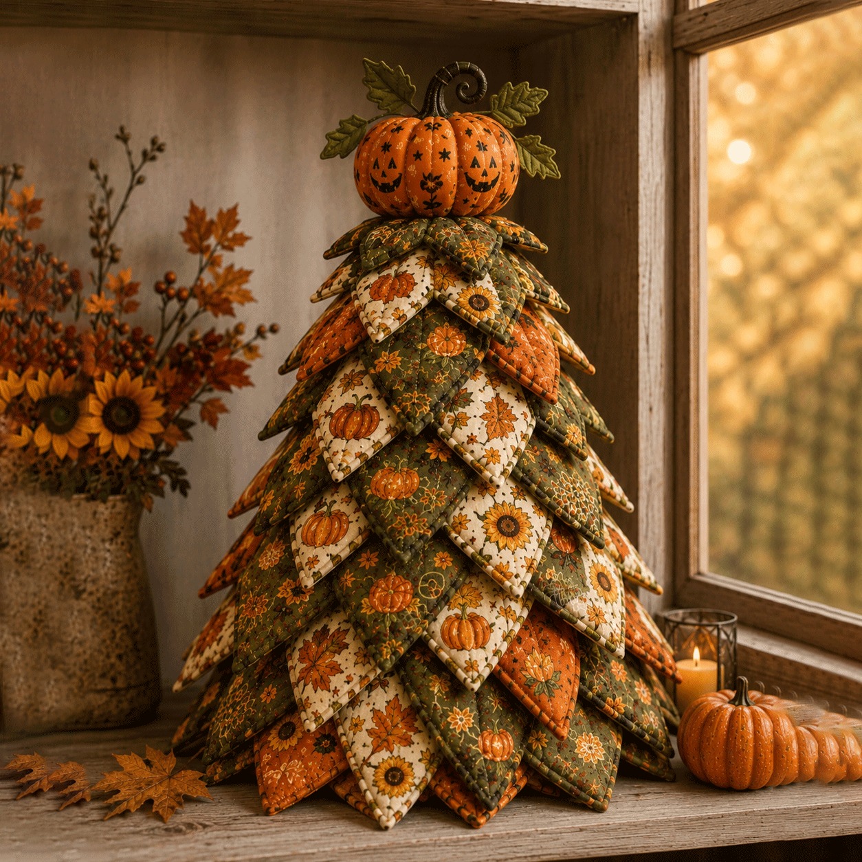 🎃Quilted Fabric Tree Kit DIY
