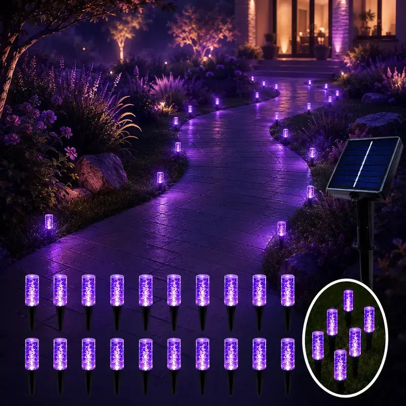 🌿 Solar Powered Crystal Bubble Lights 💡 Glowing Outdoor Landscape Decor for Yard & Pathway 🏡