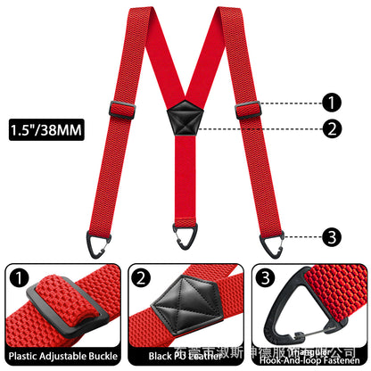 ⏰ Men's X-Back Suspenders ✨ Heavy-Duty Hook Clips