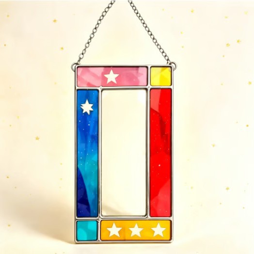 📸 Acrylic Hanging Multi-Photo Frame ✨ Decorative Wall Display with Chain & Star Charms 💜