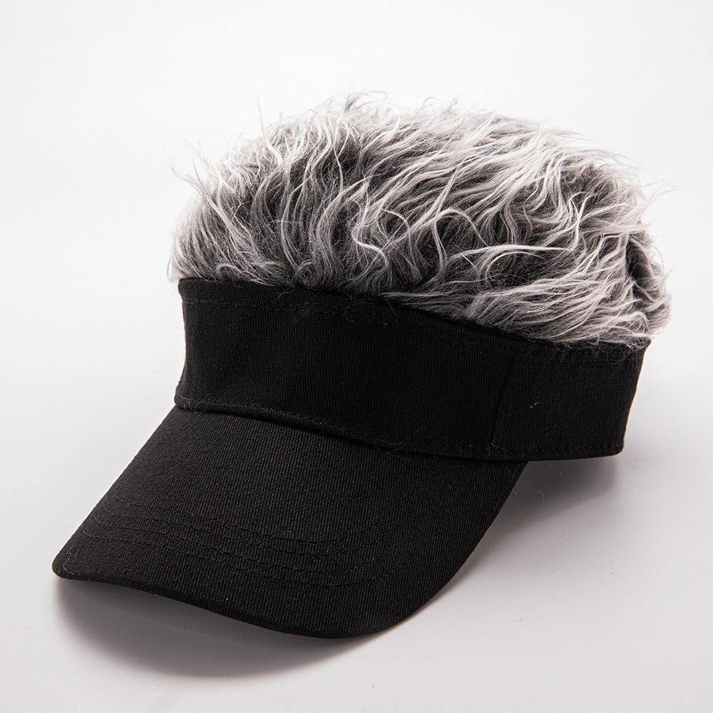 Novelty Spiked Hair Visor Cap