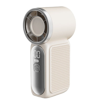 Mini Handheld Turbo Fan with LED Display 🌪️💄