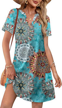 Blue-green tiny floral
