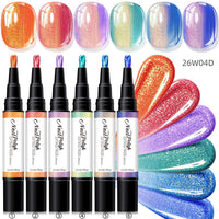 6 Colors Cat Eye One-Step Gel Pens -D