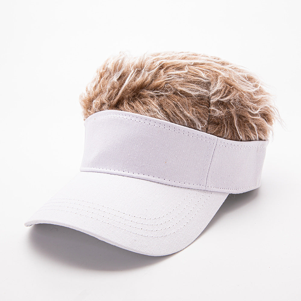 Novelty Spiked Hair Visor Cap