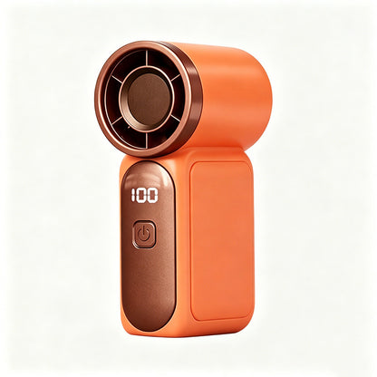 Mini Handheld Turbo Fan with LED Display 🌪️💄