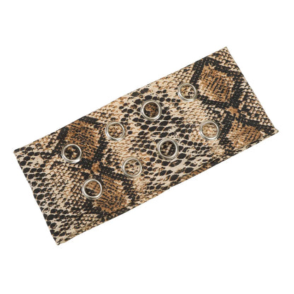 Hollow Out Metal Eyelets Elastic Headband