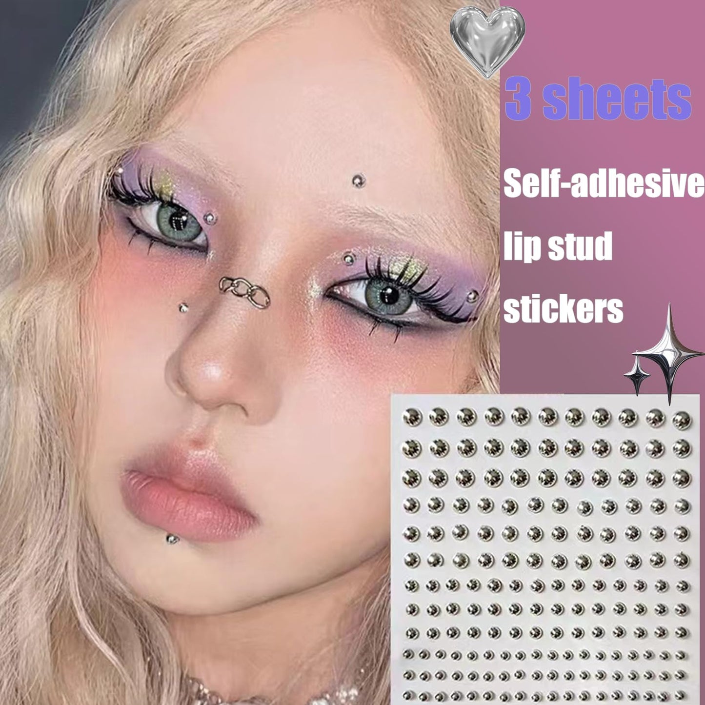 ✨Fake Piercings - Nose Ring, Eyebrow, Lip Ring, Labret Studs & More