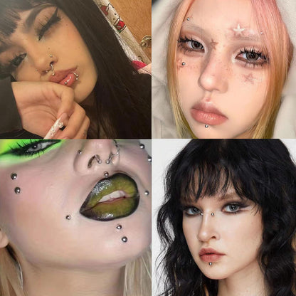 ✨Fake Piercings - Nose Ring, Eyebrow, Lip Ring, Labret Studs & More