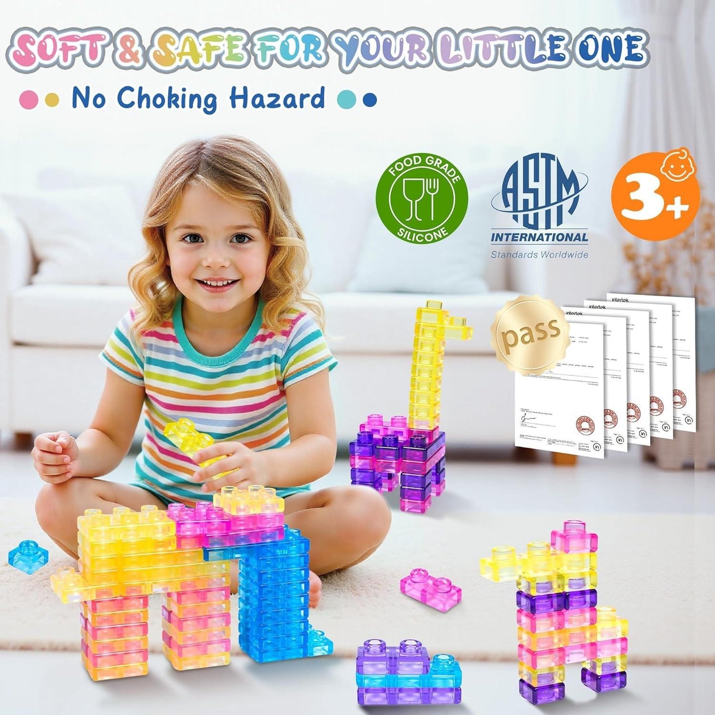 Kids Magic Jelly Block Finger Play Toy, Stress Relief Toy
