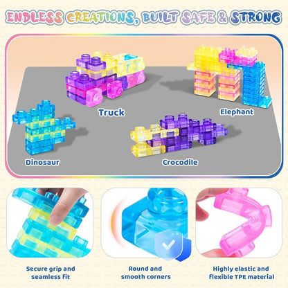 Kids Magic Jelly Block Finger Play Toy, Stress Relief Toy