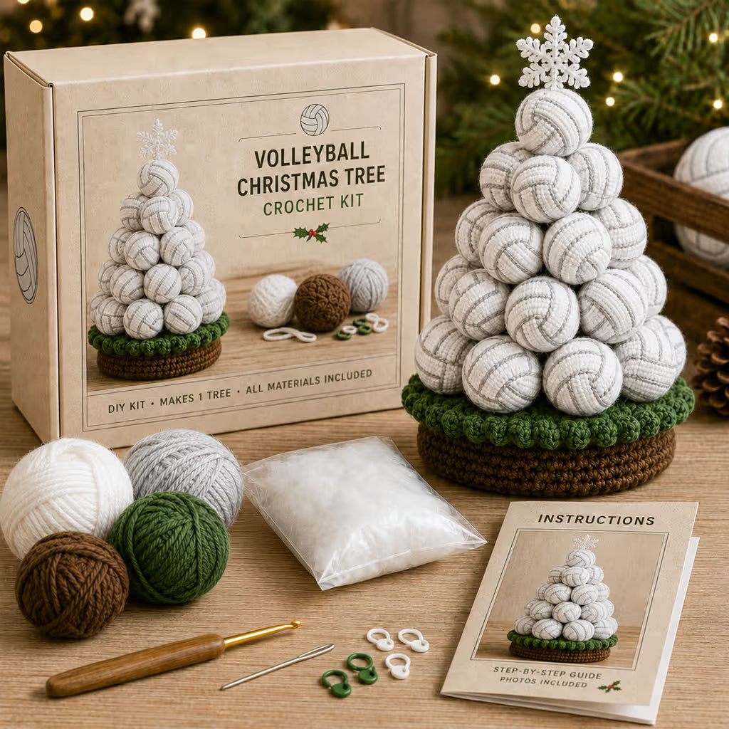 🎄Sports Ball Christmas Tree Crochet Kit