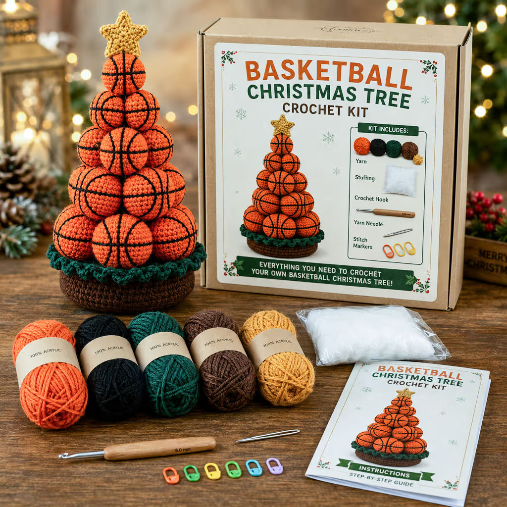 🎄Sports Ball Christmas Tree Crochet Kit