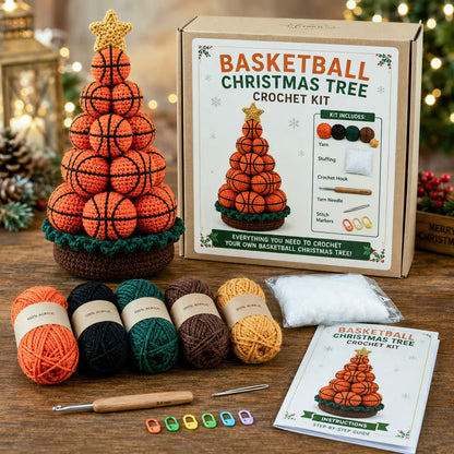 🎄Sports Ball Christmas Tree Crochet Kit