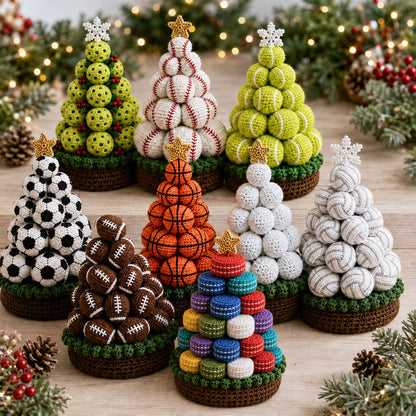 🎄Sports Ball Christmas Tree Crochet Kit
