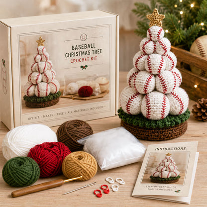 🎄Sports Ball Christmas Tree Crochet Kit