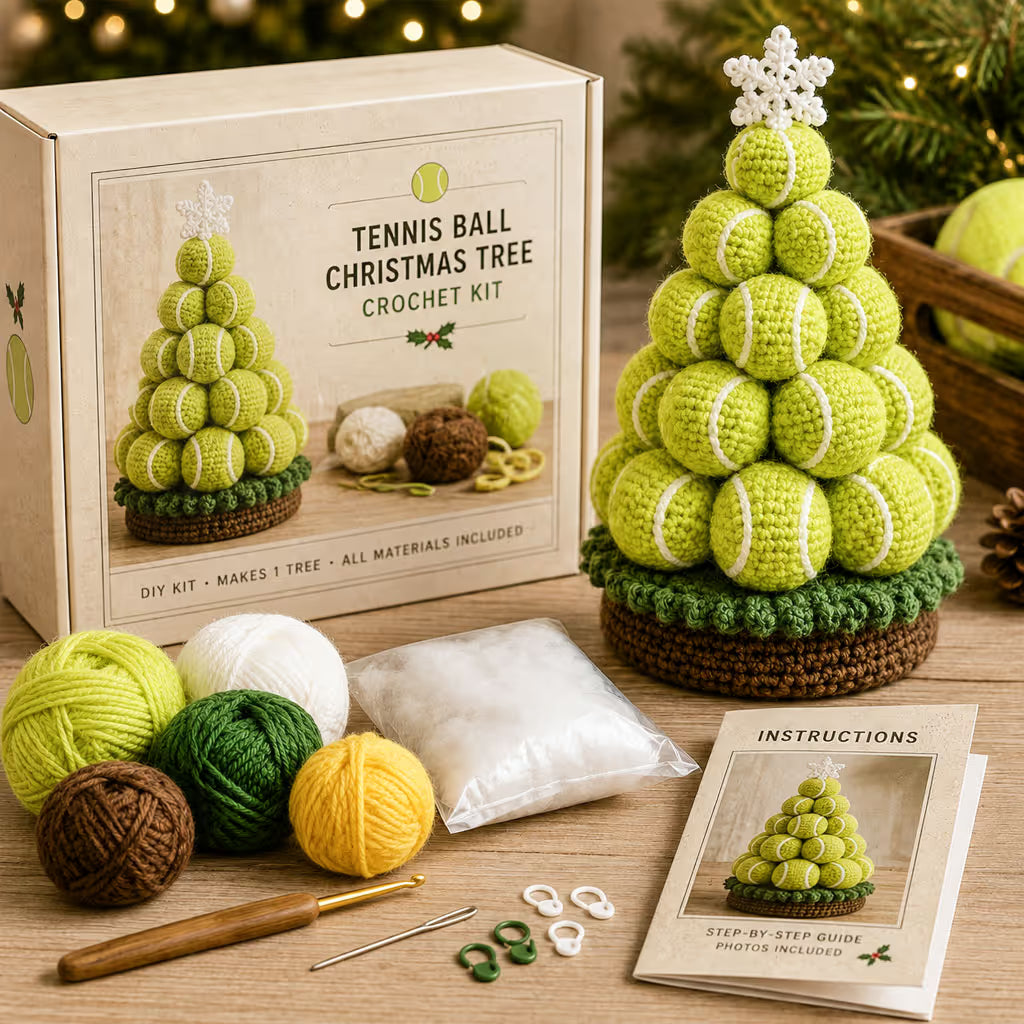 🎄Sports Ball Christmas Tree Crochet Kit